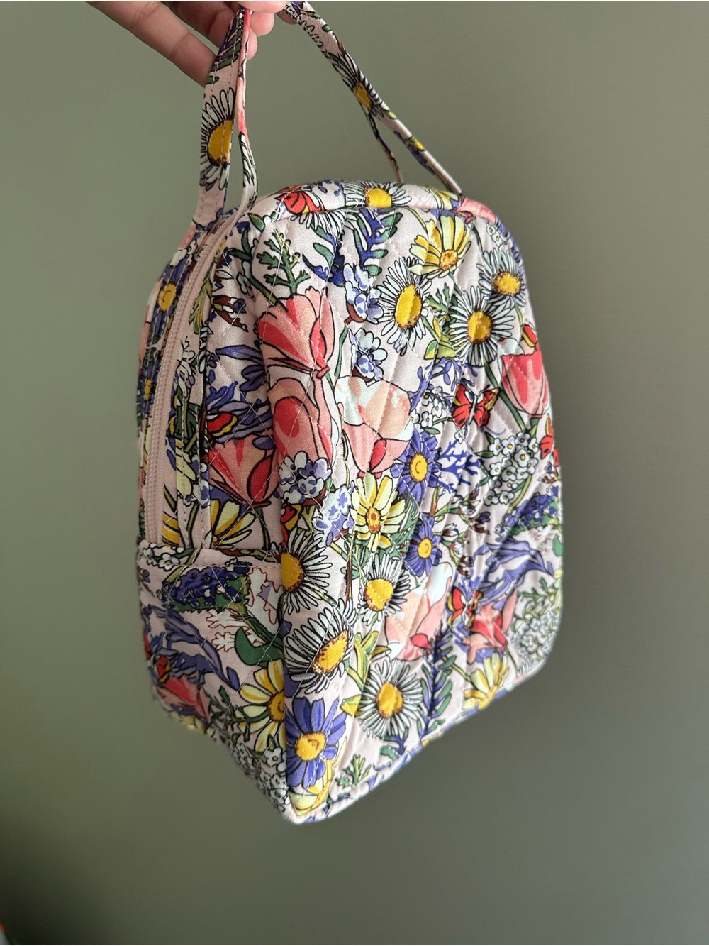 Vera Bradley Pink Wildflowers Butterfly Lunch Bag Insulated New - Picture 9 of 11